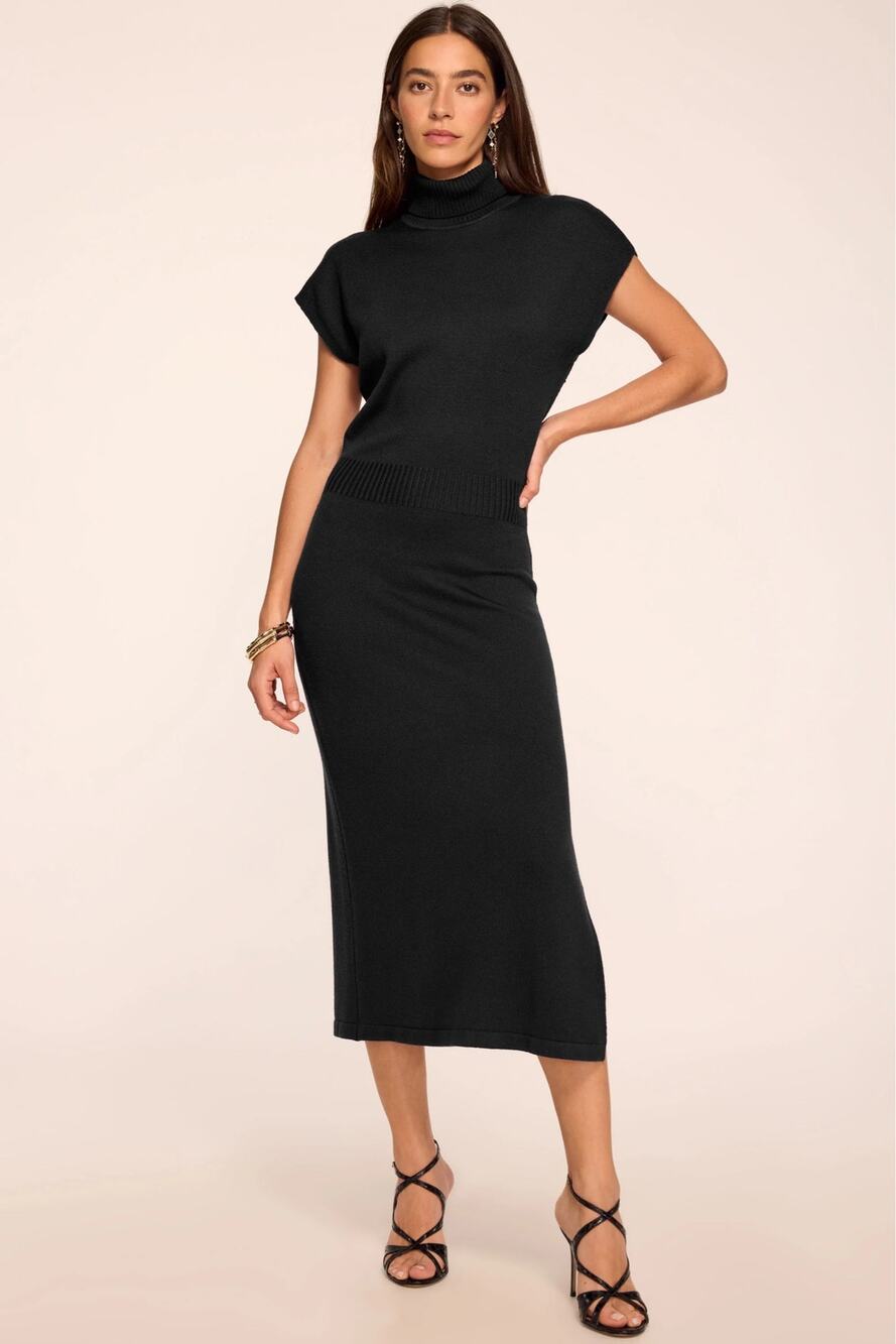 LARGE Ramy Brook Natalie Merino Turtleneck Midi